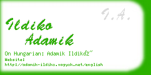 ildiko adamik business card